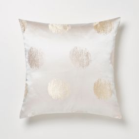 Coussin GoodHome Kolla coloris naturel 45 x 45 cm