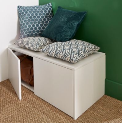 Coussin GoodHome Meunire 43 x 43 cm sarcelle