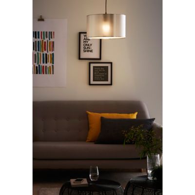 Coussin GoodHome Novan gris 40 x 60 cm