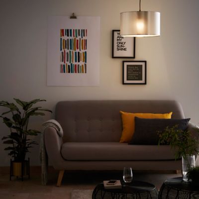 Coussin GoodHome Novan jaune 40 x 60 cm