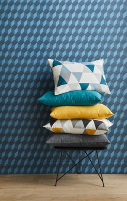 Coussin GoodHome Novan jaune 40 x 60 cm