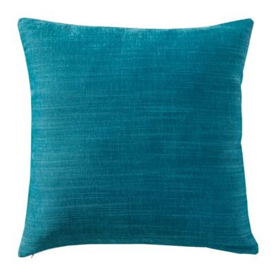 Coussin GoodHome Pahea bleu foncé L.45 x l.45 cm