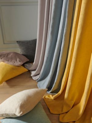 Coussin GoodHome Pahea gris 45 x 45 cm