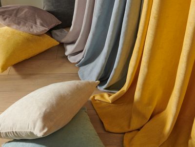 Coussin GoodHome Pahea gris 45 x 45 cm