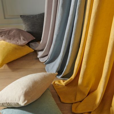Coussin GoodHome Pahea gris 45 x 45 cm