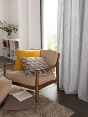 Coussin GoodHome Pahea jaune 45 x 45 cm