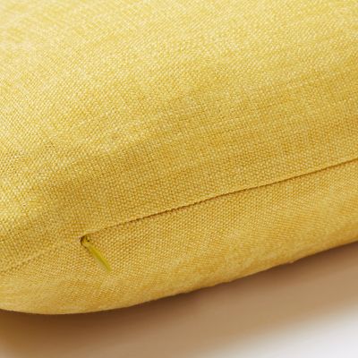 Coussin GoodHome Pahea jaune 45 x 45 cm