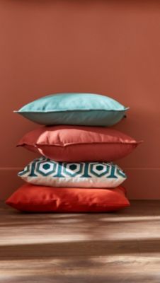 Coussin GoodHome Waupun 45 x 45 cm sarcelle