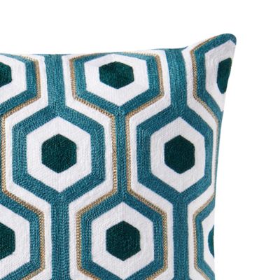 Coussin GoodHome Waupun 45 x 45 cm sarcelle