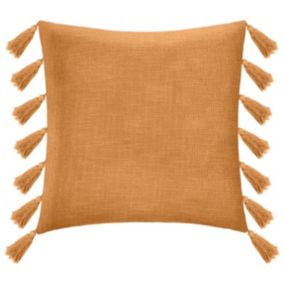 Coussin "Gypsy" en coton jaune moutarde 50x50 cm - Atmosphera