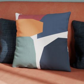Coussin Habra imprimé géométrique multicouleurs L.45 x l.45cm