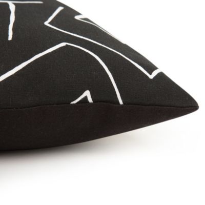 Coussin Halia noir et blanc L.50 x l.30 cm