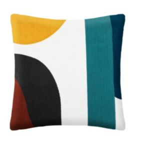 Coussin "Hary" - motifs brodés - coton - 45x45 cm - Atmosphera