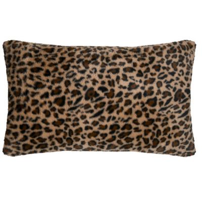Coussin imprimé léopard Marron Clair 50x80 cm