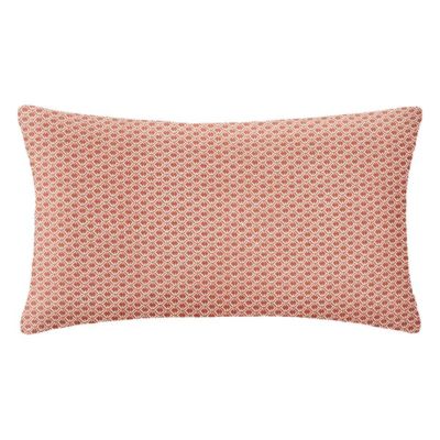 Coussin imprimé Otto - coton - rose terracotta - 30x50 cm - Atmosphera
