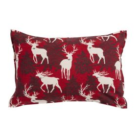 COUSSIN IMPRIME CERF ROUGE COTON RECYCLE 40X60