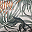 Coussin imprimé jungle singe Deco&Co blanc et vert L.50 x l.30 cm