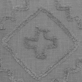 Coussin "Inca" en coton tufté gris 40x40 cm - Gris- Atmosphera