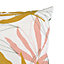 Coussin intérieur effet imprimé motif floral vert pêche blanc GoodHome L. 45 cm x l. 45 cm x Ep. 8 cm