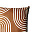 Coussin intérieur effet imprimé à motifs orange GoodHome L. 45 cm x l. 45 cm x Ep. 8 cm