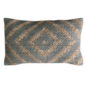 COUSSIN KAKI 30x50 Jute et coton