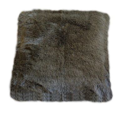 Coussin Kalin Fausse Fourrure Chocolat Castorama