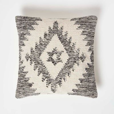Coussin kilim en laine et coton karu, 45 x 45 cm - HOMESCAPES