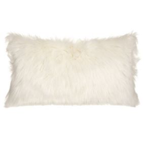 Coussin long "Oslo" - fausse fourrure 35x75 cm - Atmosphera