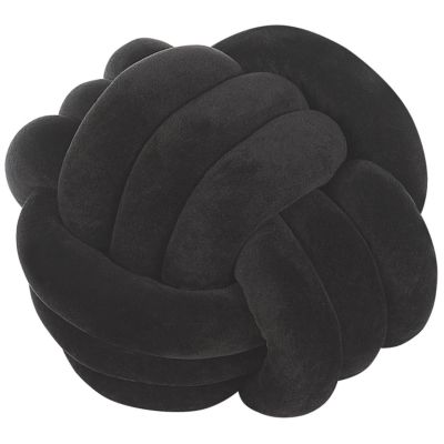Coussin MALNI 30 x 30 cm Velours Noir Unicolore