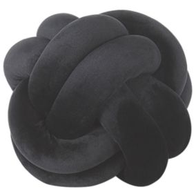 Coussin MALNI Velours 20 x 20 cm Noir Unicolore