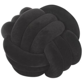 Coussin MALNI Velours 30 x 30 cm Noir Unicolore