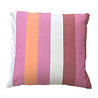 Coussin Mexico à rayures Rose 45 x 45 cm