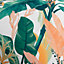 Coussin Miki végétal multicolore L.50 x l.30 x ep.10cm