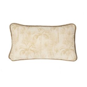 Coussin MIRAGE BEIGE recycle et  jute 30x50