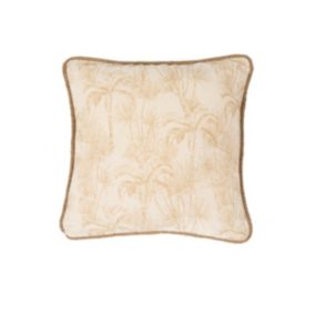 Coussin MIRAGE BEIGE recycle et jute 40x40