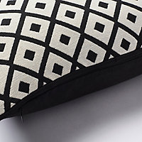 Coussin Misore noir et blanc 40 x 40 cm