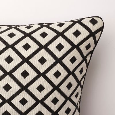 Coussin Misore noir et blanc 40 x 40 cm