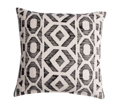 Coussin Mosaïc Slub Deco&Co naturel noir L.45 x l.45 x ep.3cm
