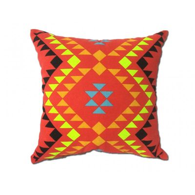 Coussin motif tribal rouge 45x45 - TRIBE