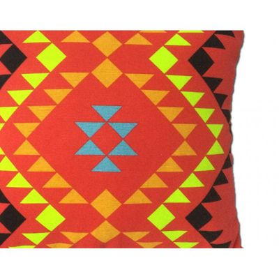 Coussin motif tribal rouge 45x45 - TRIBE