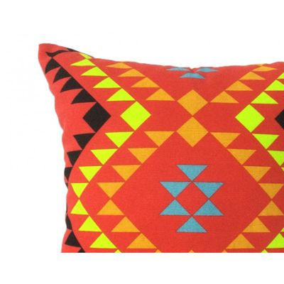 Coussin motif tribal rouge 45x45 - TRIBE