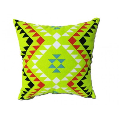 Coussin motif tribal vert 45x45 - TRIBE