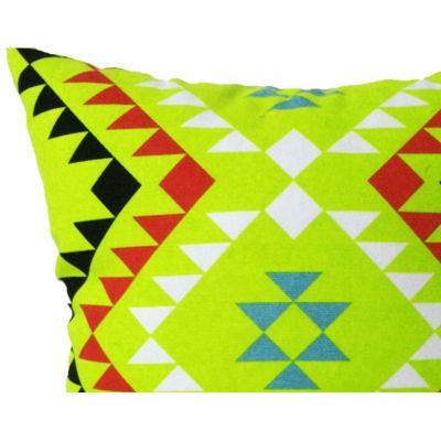 Coussin motif tribal vert 45x45 - TRIBE