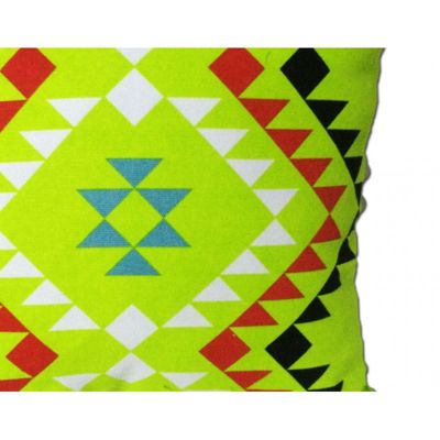 Coussin motif tribal vert 45x45 - TRIBE