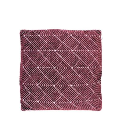 Coussin motifs géométriques bordeaux 40cm