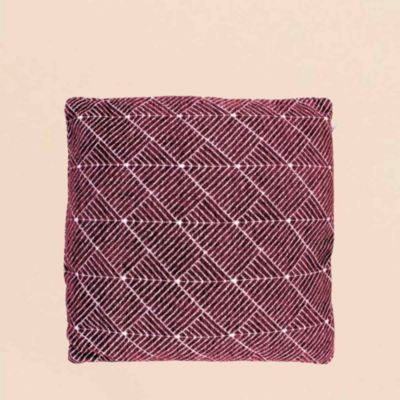 Coussin motifs géométriques bordeaux 40cm