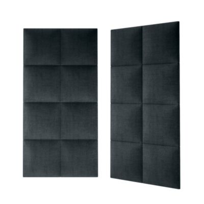 Coussin mural en tissu anthracite 30 x 30 cm Stegu
