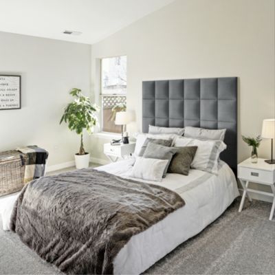 Coussin mural en tissu anthracite 30 x 30 cm Stegu