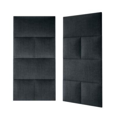 Coussin mural en tissu anthracite 30 x 30 cm Stegu