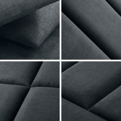 Coussin mural en tissu anthracite 30 x 30 cm Stegu